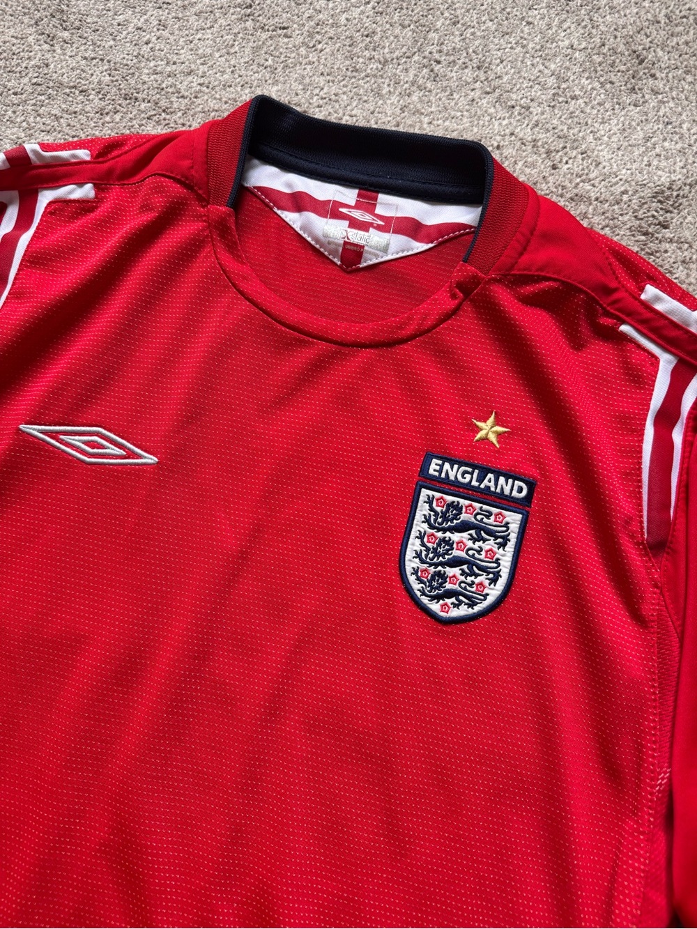 Mens Vintage Y2K England Umbro Official 2004/05 Away FIFA World Cup Soccer Kit
